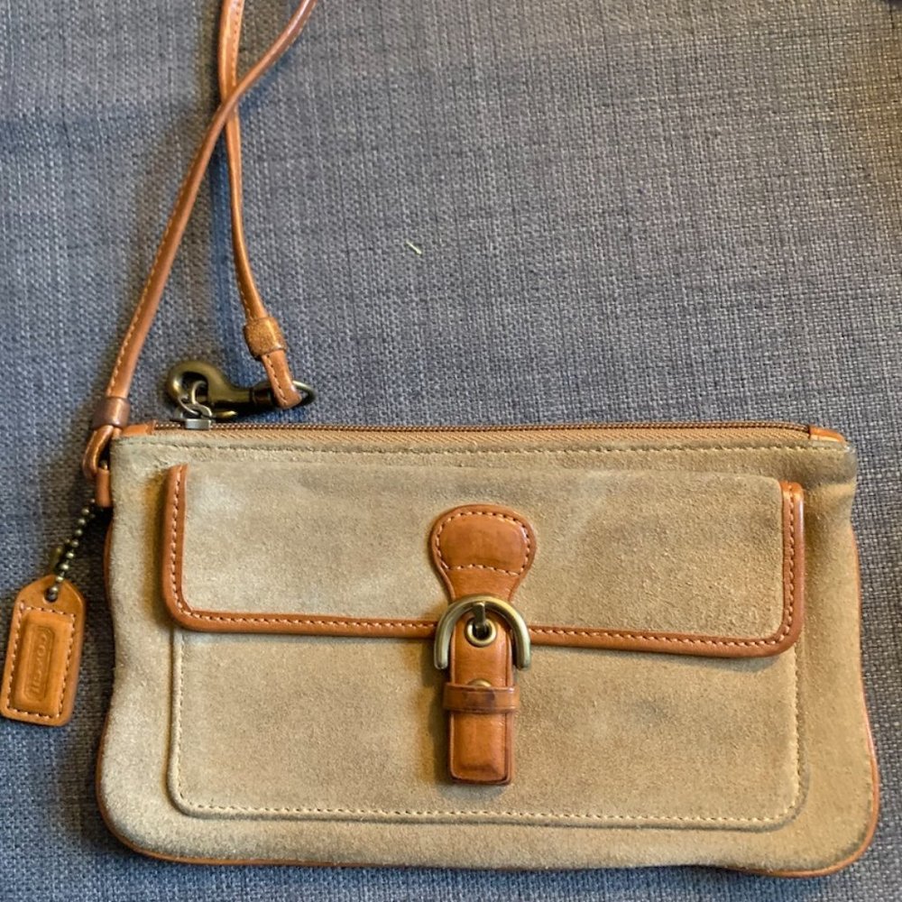 Coach Suede Wristlet